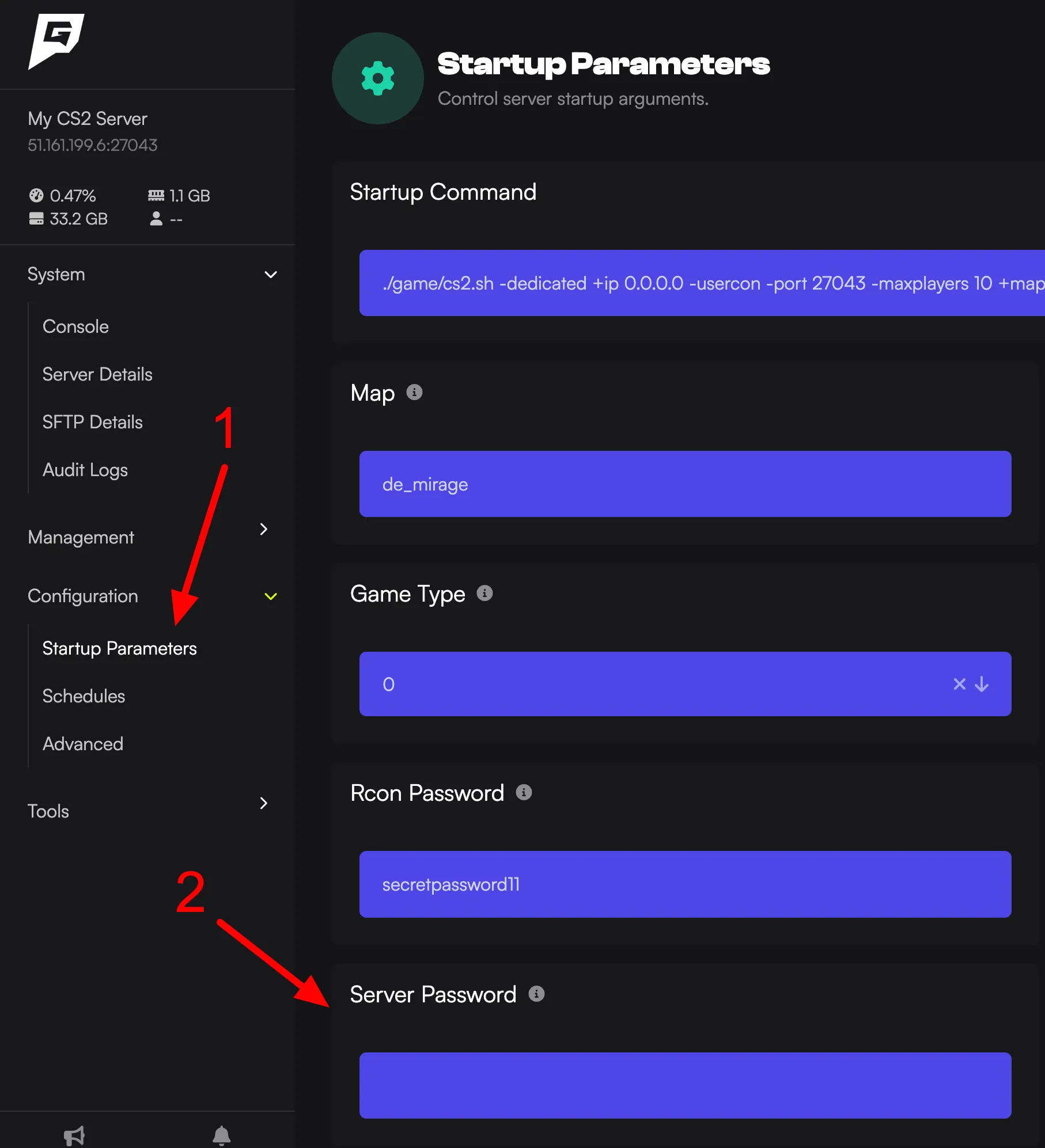 CS2 Server Startup Parameters